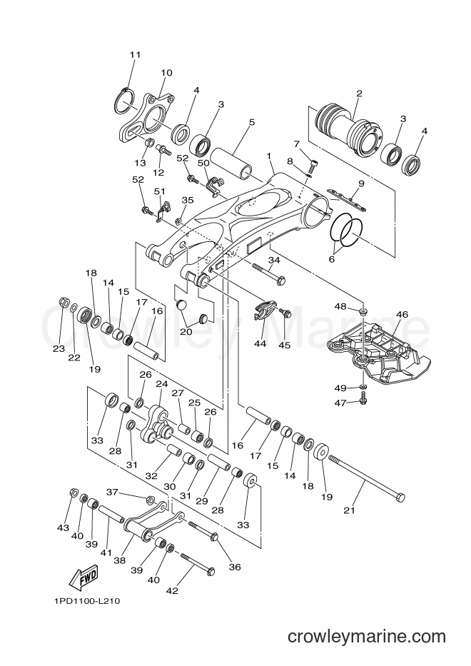 2012 ATV YFZ450 - YFZ450 (1PD2) [010] - REAR ARM