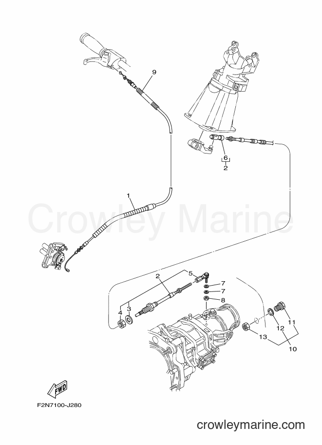 Yamaha Motors VX1100C (F2NG) [010] - CONTROL CABLE