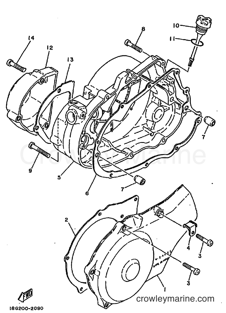 Yamaha Motors DT175 (3FJ5) [010] - CRANKCASE COVER 1