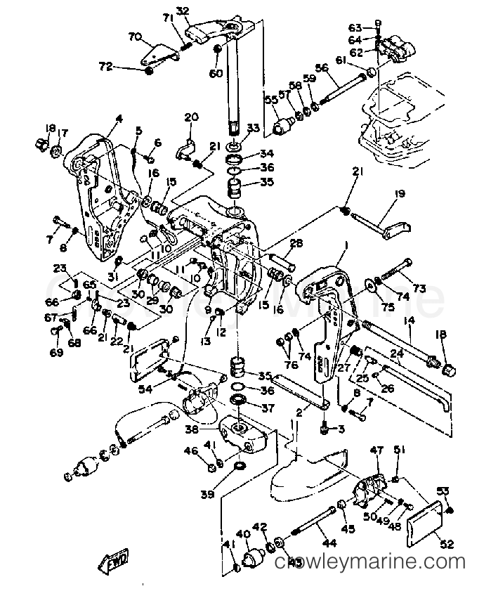 Yamaha Motors 70ETLG - BRACKET