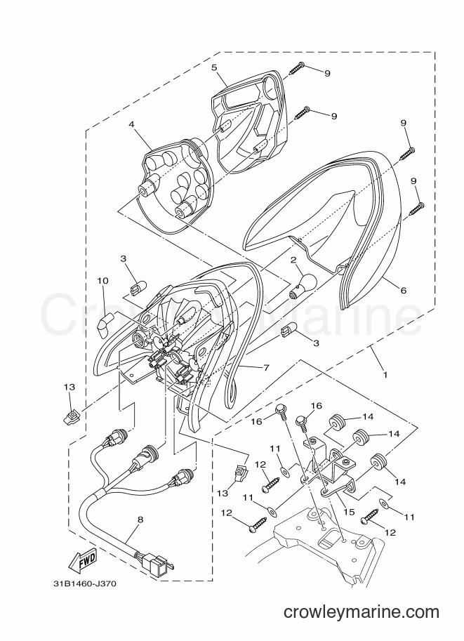2010 Scooter T115SEC - T115SEC (31B2) [010] - TAILLIGHT