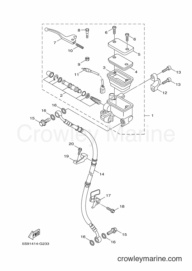 2010 Scooter YW125 - YW125 (32S4) [010] - FRONT MASTER CYLINDER