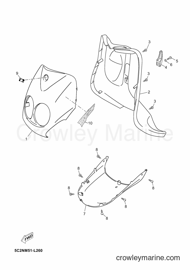 Yamaha Motors YN50 (5C2N) [010] - LEG SHIELD