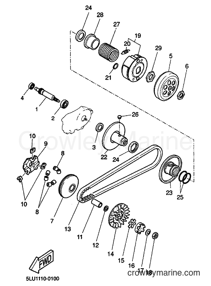 2000 Scooter CW50 - CW50 (5MS1) [010] - CLUTCH