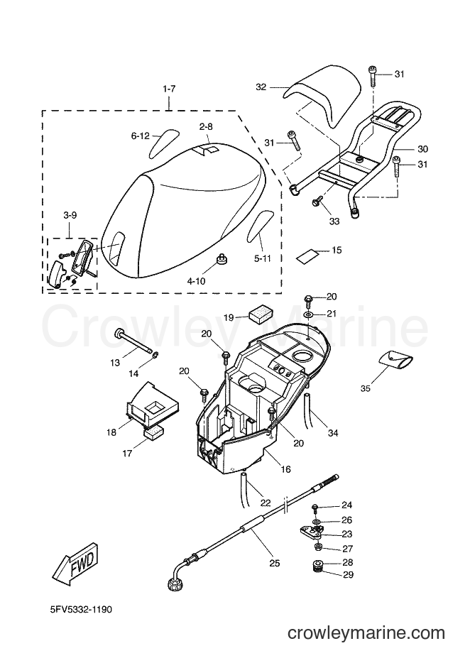 2001 Scooter YH50 - YH50 (5FV5) [010] - SEAT & CARRIER