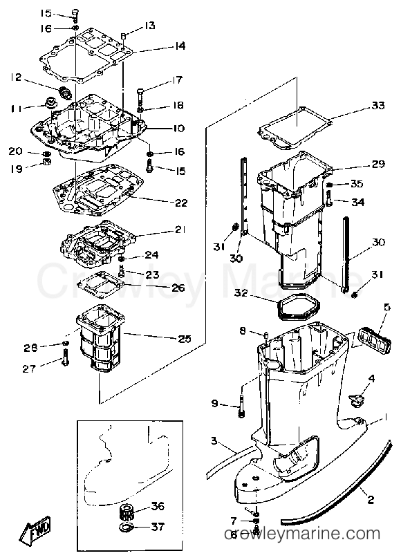 Yamaha Motors L150ETXD - UPPER CASING