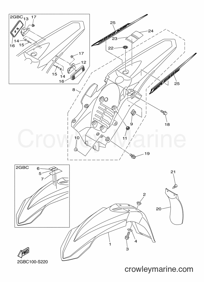 2017 Dirt Bike WR250F - WR250F (2GBD) [010] - FENDER