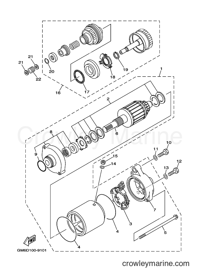 Yamaha Motors SJ700B-B (F1N5) [01A] - STARTING MOTOR