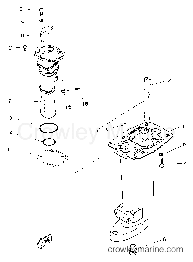 Yamaha Motors C30ELRP - UPPER CASING