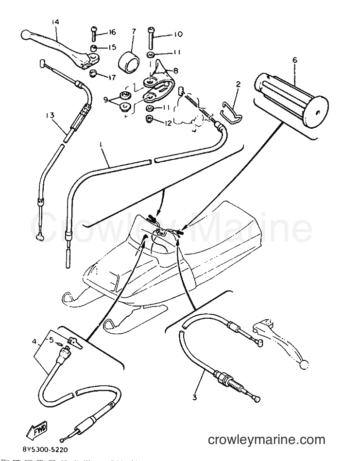 Yamaha Motors ET340TK (81M) [999] - CONTROL CABLE
