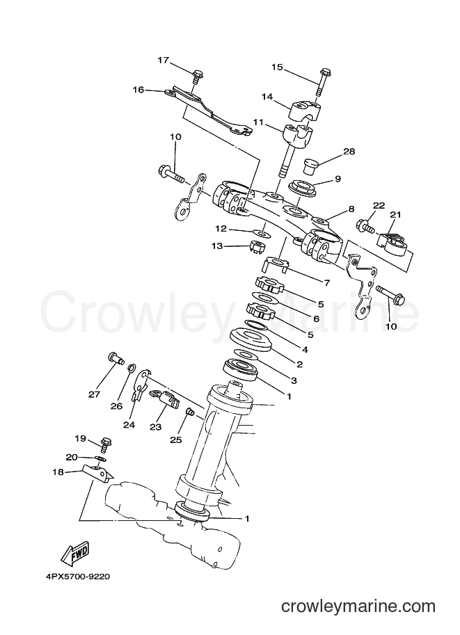 2002 Dirt Bike TT250R - TT250R (4PX8) [010] - STEERING