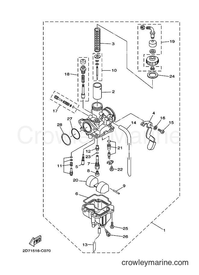 2004 Street Bike YBR125 - YBR125 (2D71) [010] - CARBURETOR