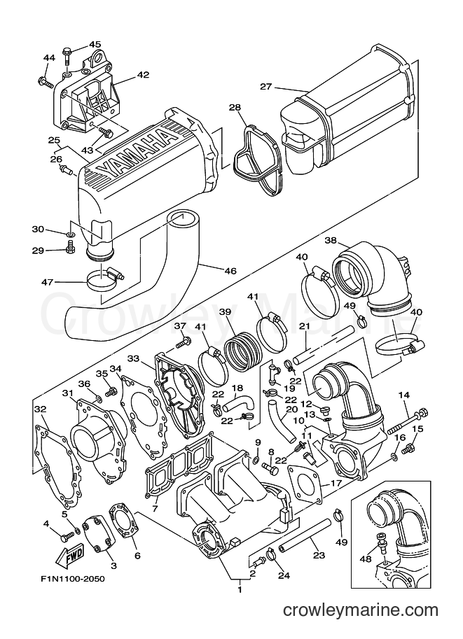 Yamaha Motors SJ700B-A (F1N2) [01A] - EXHAUST 1