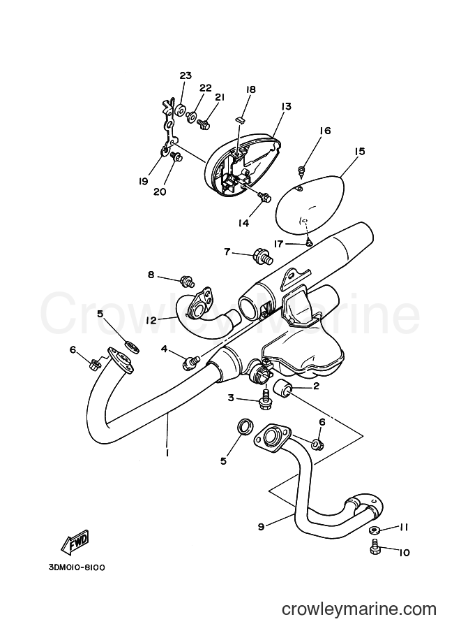 Yamaha Motors XV250 (2UJD) [010] - EXHAUST