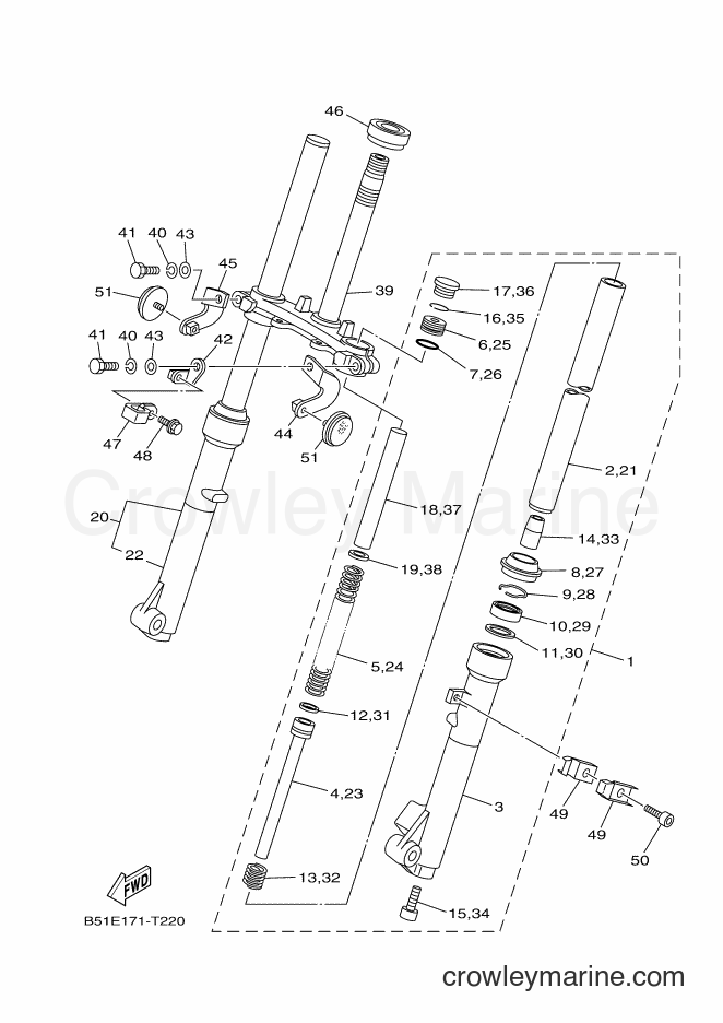 2018 Dirt Bike TT-R110E - TT-R110E (B51E) [010] - FRONT FORK