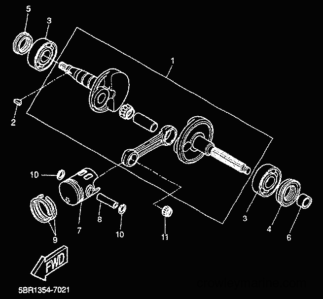 2000 Scooter YQ50L - YQ50L (5KH7) [010] - CRANKSHAFT & PISTON