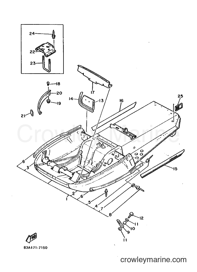 1988 Snowmobile ET340 - ET340 (84G0) [010] - FRAME
