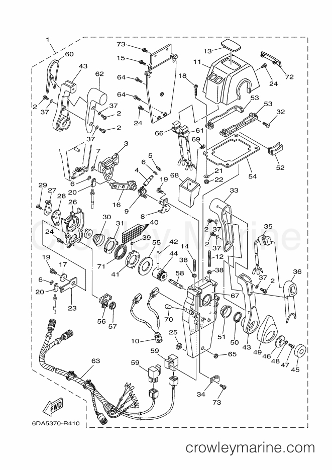 Yamaha Motors F250HETU (6FJ1) [060] - REMOTE CONTROL ASSY 3