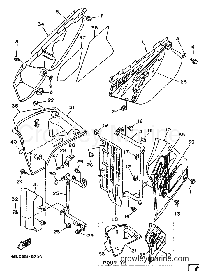 Yamaha Motors DT125RE (4BL5) [999] - SIDE COVER