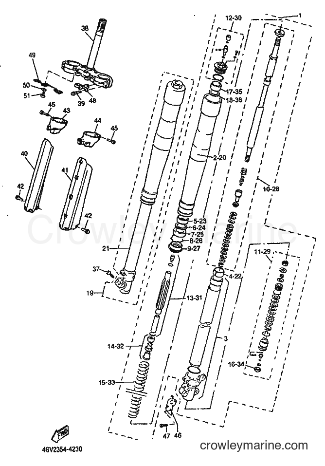 1994 Dirt Bike TT600E - TT600E (4GV2) [999] - FRONT FORK