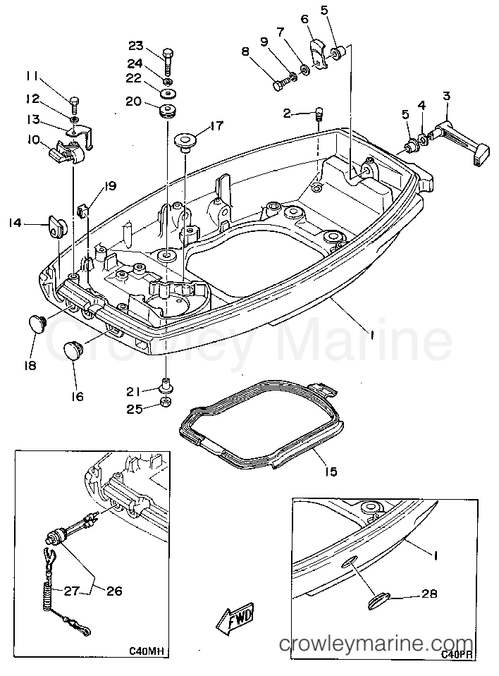 Yamaha Motors C40ELRT - BOTTOM COWLING