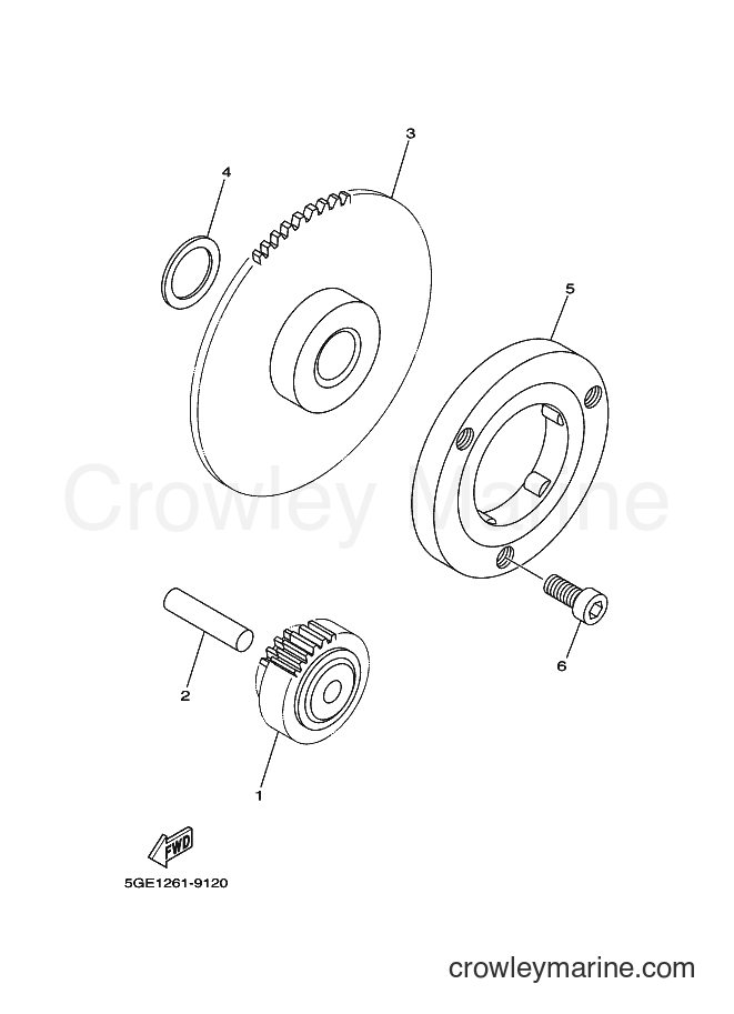2000 Scooter T105SE - T105SE (5HU1) [010] - STARTER CLUTCH