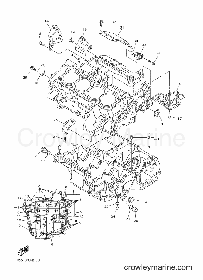 2016 Sport Bike FJR1300-AS - FJR1300-AS (B951) [010] - CRANKCASE