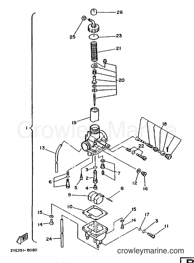 1988 Dirt Bike XT125 - XT125 (2YE1) [99A] - CARBURETOR