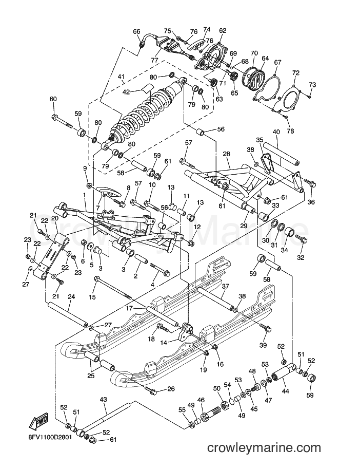 2005 Snowmobile RX10 - RX10 (8FU1) [020] - TRACK SUSPENSION 2