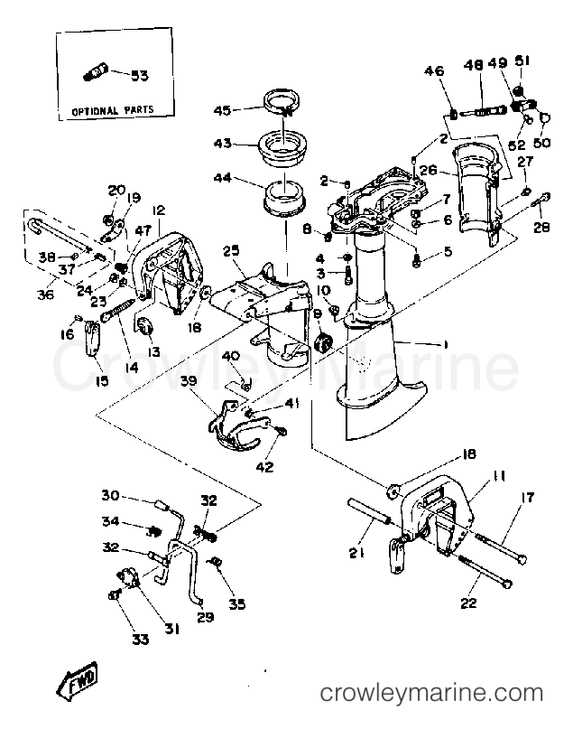 Yamaha Motors 4SD - UPPER CASING BRACKET