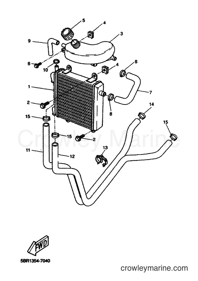 2000 Scooter YQ50L - YQ50L (5KF7) [010] - RADIATOR & HOSE