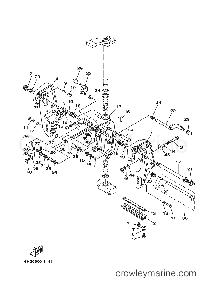Yamaha Motors 70B (6H30) [090] - BRACKET 2