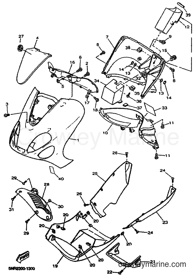 2001 Scooter YP125E - YP125E (5NR1) [010] - COWLING 1
