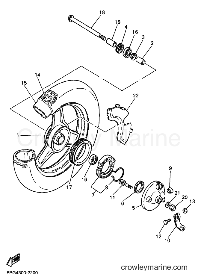 2002 Dirt Bike PW50 - PW50 (5PG4) [080] - FRONT WHEEL
