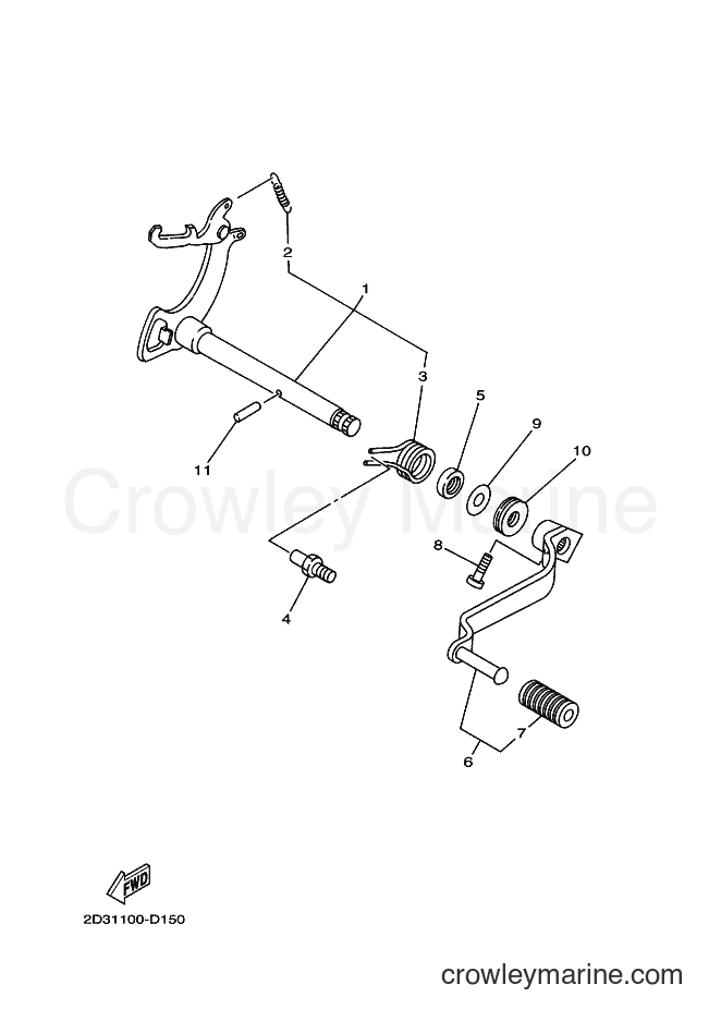 2007 ATV YFM80G - YFM80G (2D37) [010] - SHIFT SHAFT