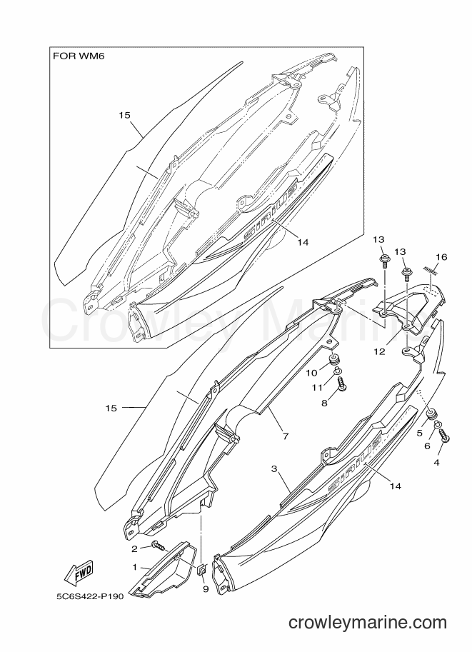 2016 Scooter T110LEC - T110LEC (5C6W) [010] - SIDE COVER