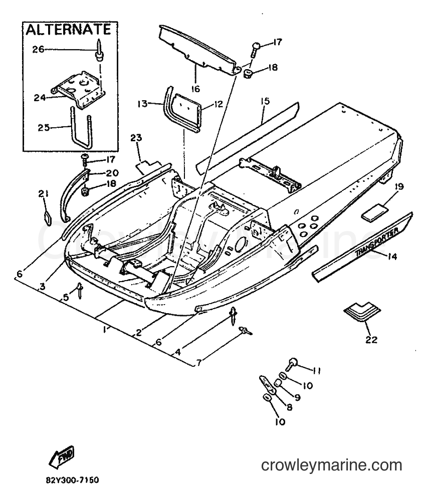 1987 Snowmobile ET340TL - ET340TL (82Y) [999] - FRAME
