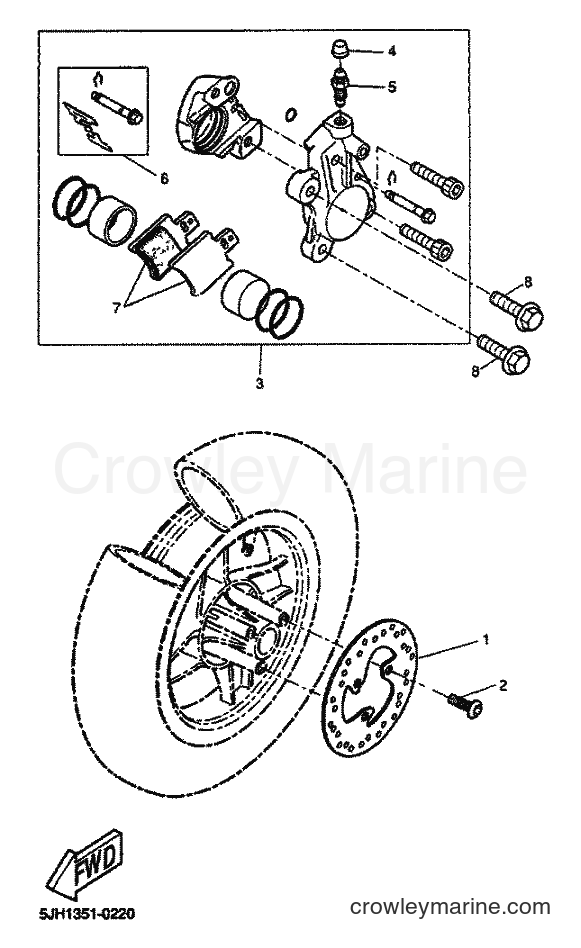 2001 Scooter EW50 - EW50 (5LH3) [030] - FRONT BRAKE CALIPER