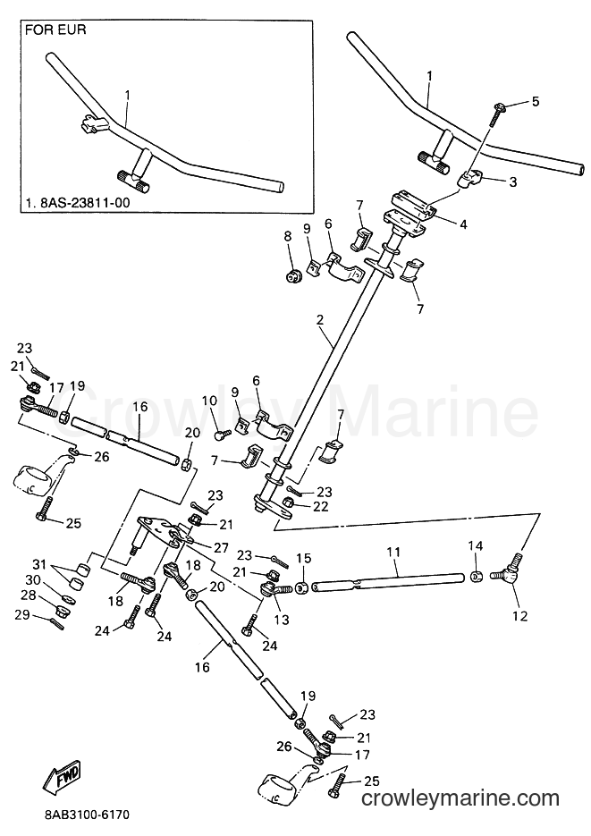 Yamaha Motors VX600 (8CA3) [030] - STEERING