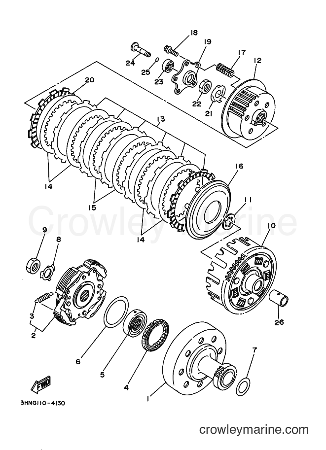 1995 ATV YFM350FW - YFM350FW (3HNM) [999] - CLUTCH