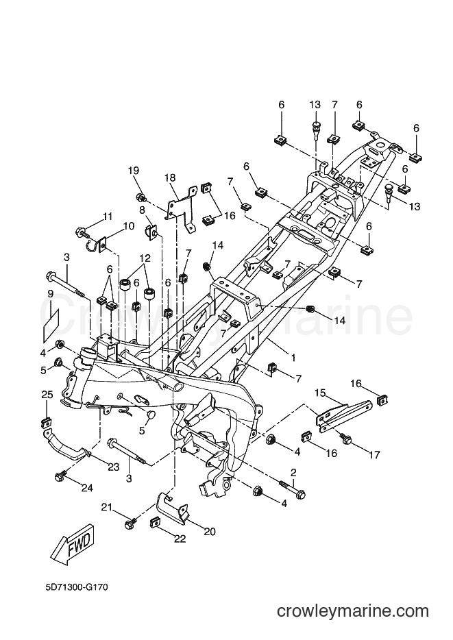 2008 Sport Bike YZF-R125 - YZF-R125 (5D71) [030] - FRAME