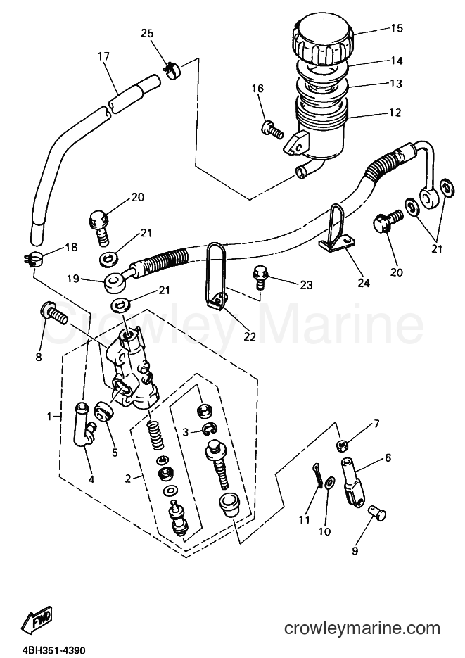 Yamaha Motors GTS1000 (4BH6) [040] - REAR MASTER CYLINDER