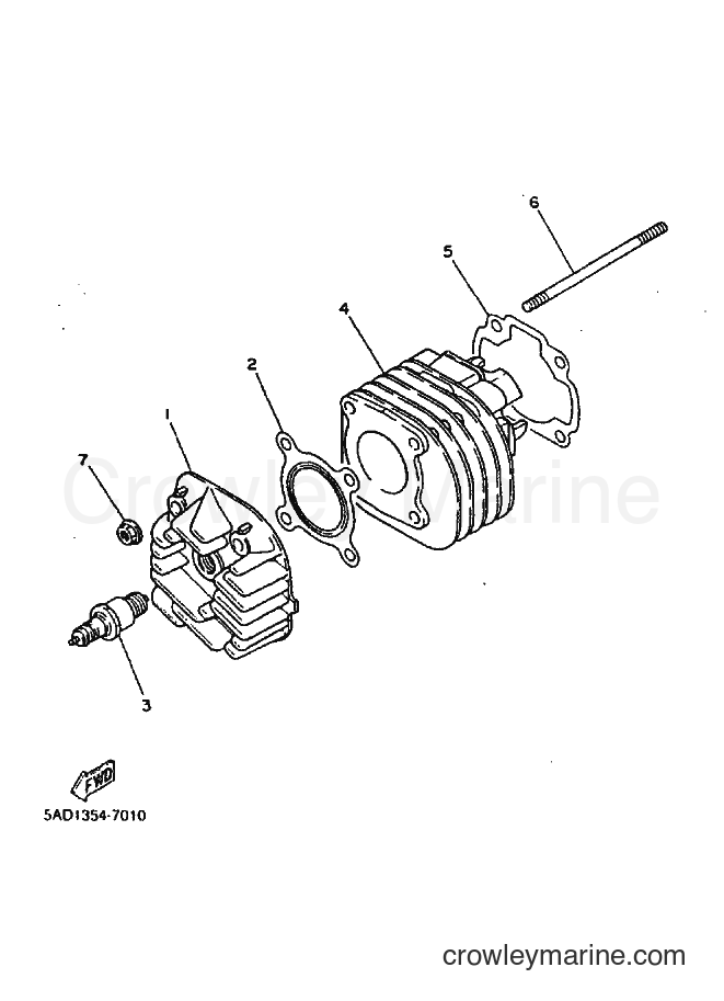 1999 Scooter YN50 - YN50 (5ADJ) [010] - CYLINDER