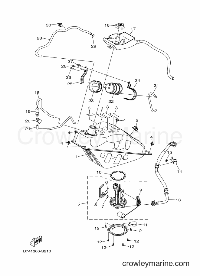 2017 Scooter CZD300-A - CZD300-A (B741) [010] - FUEL TANK