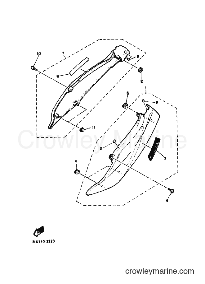 Yamaha Motors FZR1000 (3LKC) [010] - SIDE COVER