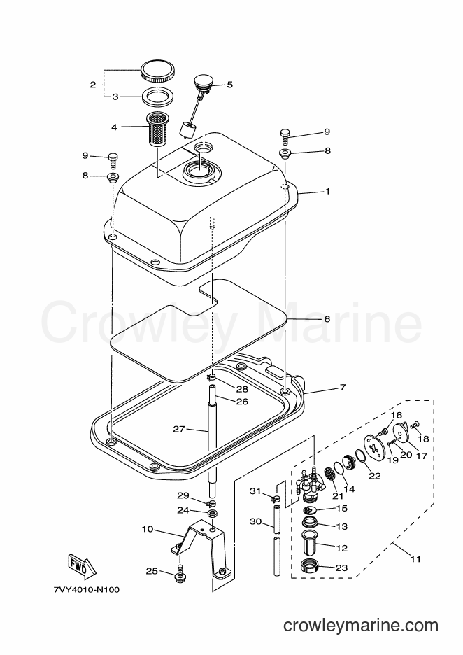 2014 Snowblower YS1070J - YS1070J (7VY4) [010] - FUEL TANK