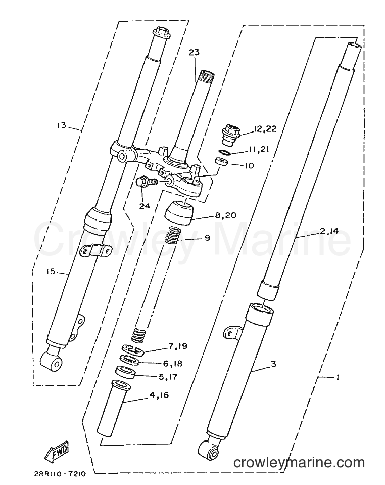 1988 Sport Bike YSR50 - YSR50 (3FD1) [010] - FRONT FORK