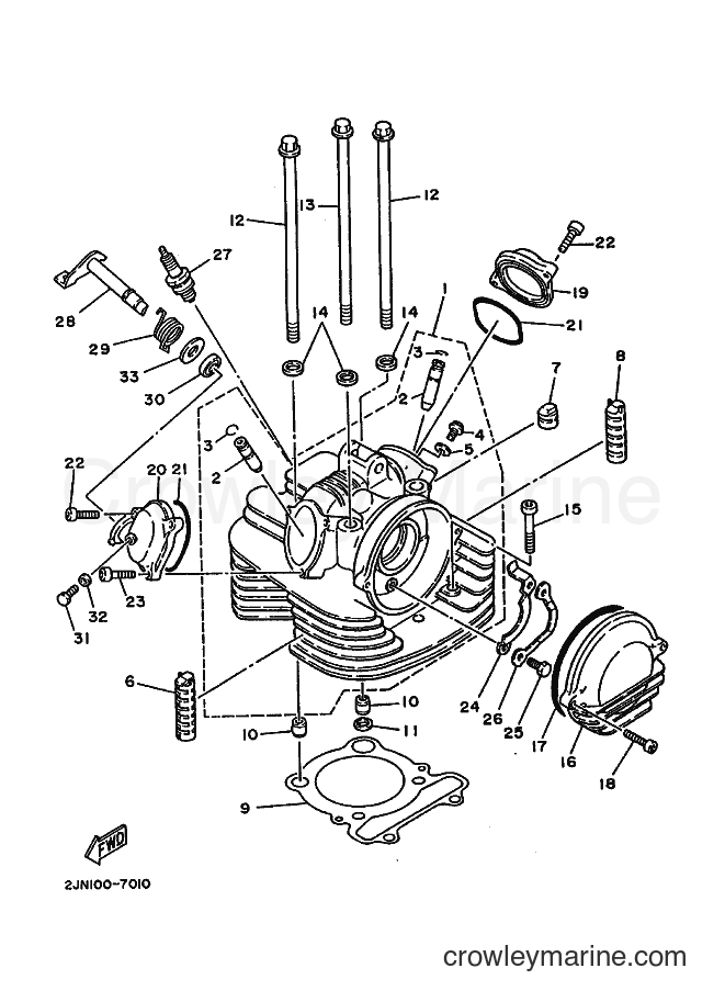 Yamaha Motors BW350 (2JN0) [020] - CYLINDER HEAD