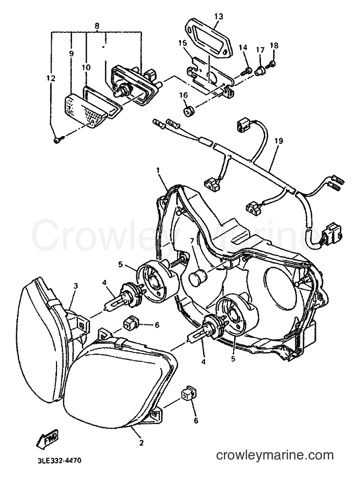 1994 Sport Bike FZR1000 - FZR1000 (4PM1) [999] - HEADLIGHT