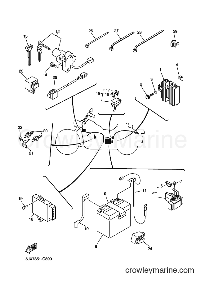 Yamaha Motors XVS125 (5JX7) [020] - ELECTRICAL 1
